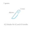 Modelcraft PKN2722 #22 Large Curved Carving Blades x 5 For #2 or #5 Handles